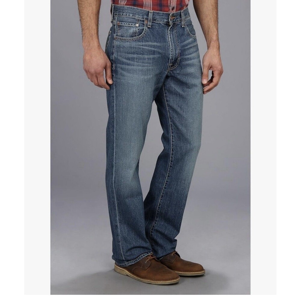Lucky Brand Mens 181 Relaxed Straight Jeans 32 x 31.5  Read Academia Western